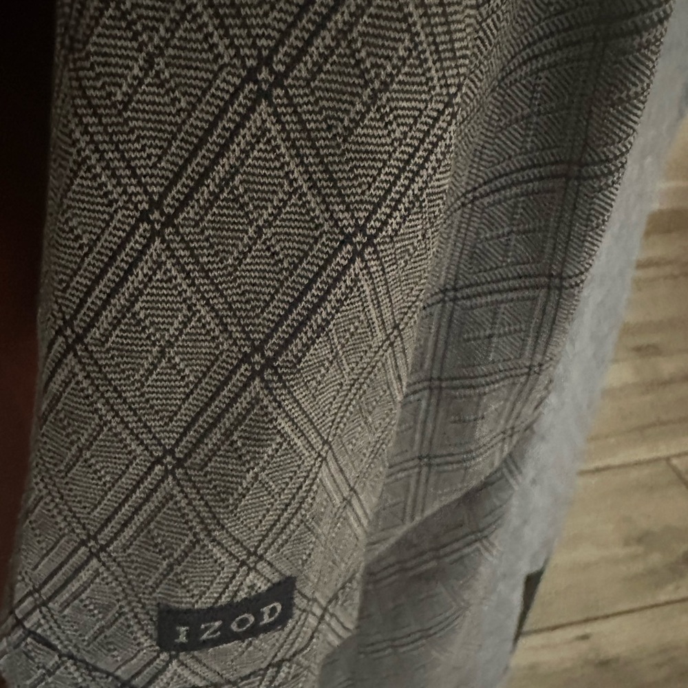 Men’s pre own as is Izod Black Grey golf polo shirt size M medium - Picture 4 of 4